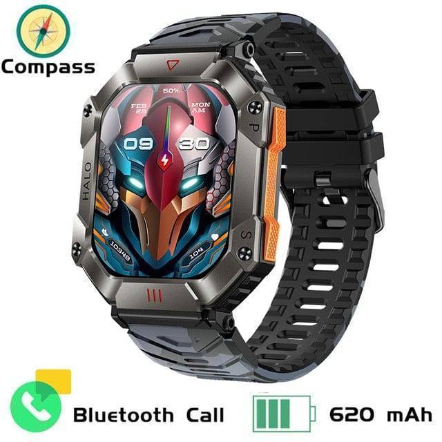 Unisex fitness tracker smartwatch, built for endurance, with touch screen display