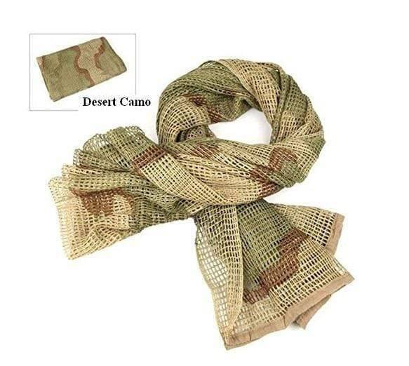 Dual-purpose military tactical mesh scarf, unisex, provides concealment and comfort for outdoor and tactical needs