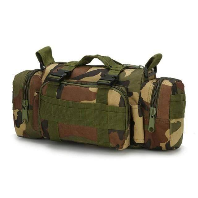 Unisex tactical utility bag with multiple compartments, designed for military and outdoor use