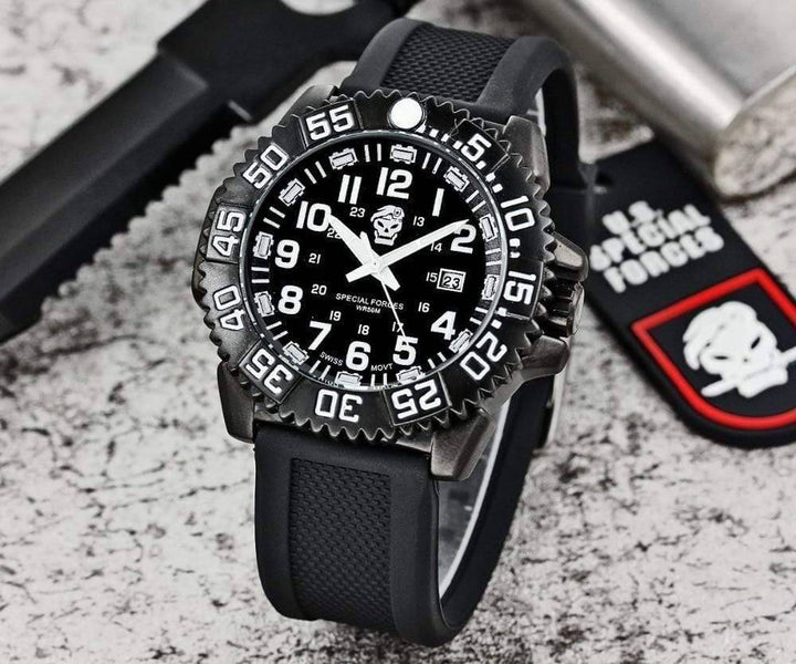 GMT military watch with waterproof rating, perfect for outdoor enthusiasts