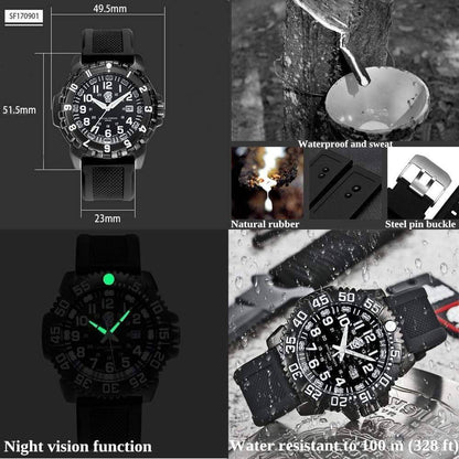 Stylish unisex military watch, waterproof and tactical for everyday carry