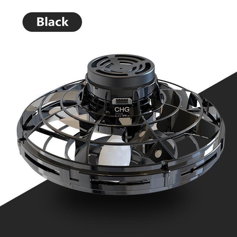 Futuristic mini flying toy, a durable helicopter with eye-catching LED lights, great for kids.