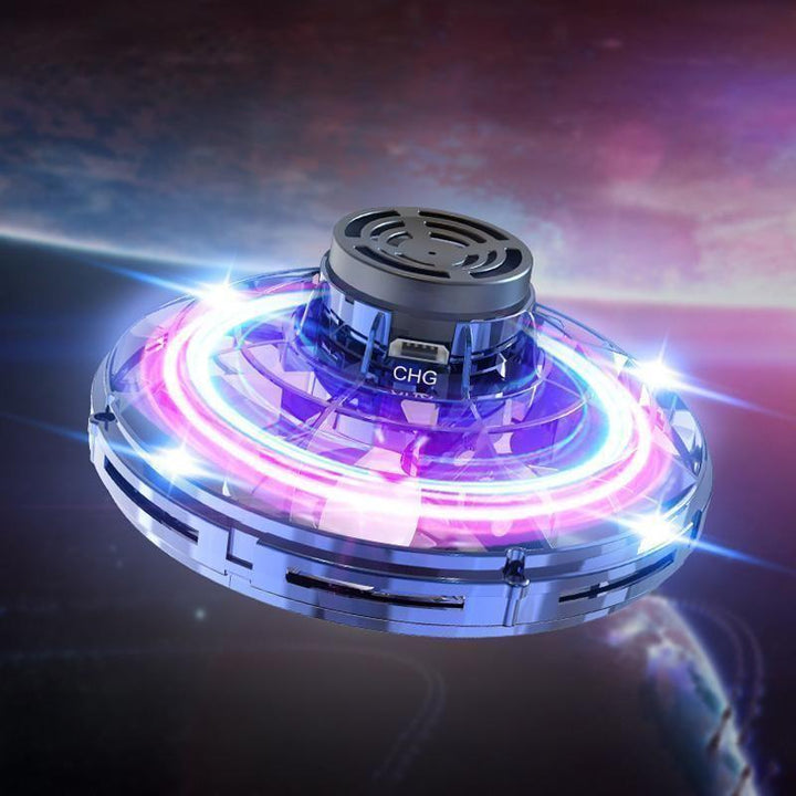 Interactive mini drone helicopter with captivating LED lights, perfect for hand-controlled indoor flying fun.