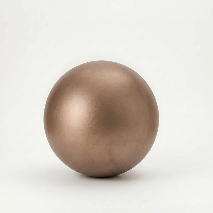 Close-up of a blue mini yoga ball, designed for Pilates, core workouts, and improving flexibility and balance.