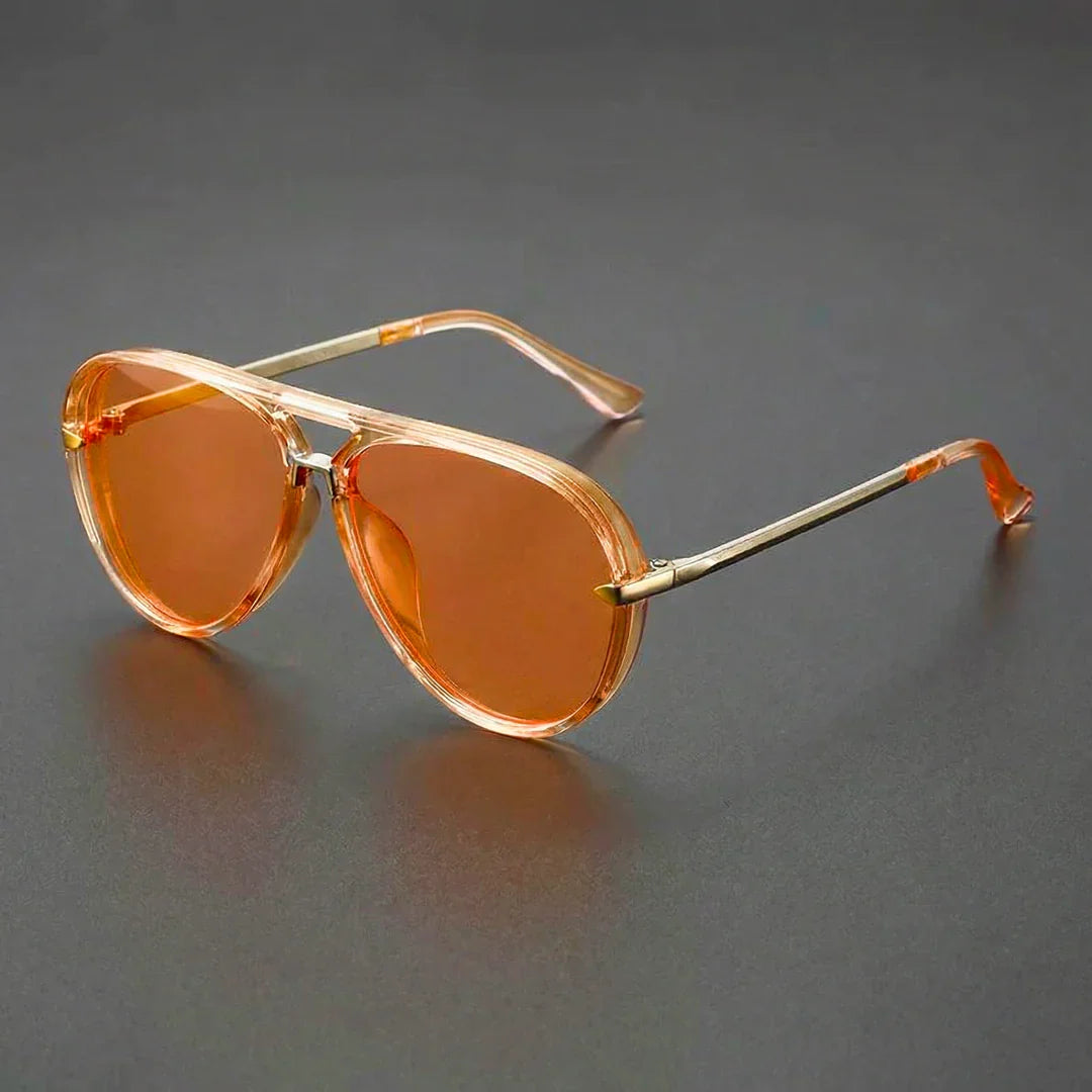 Sleek unisex aviator sunglasses, modern style fashion accessory, for complete UV400 eye protection.