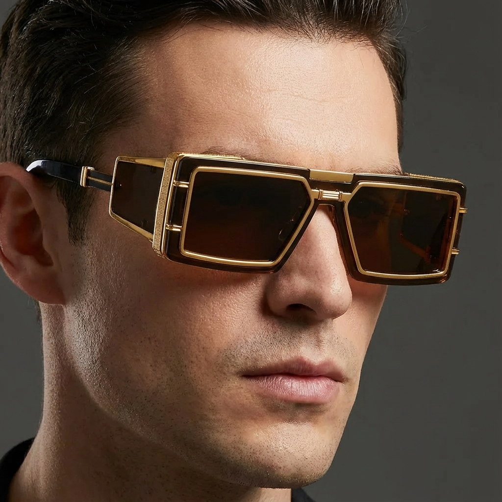 Unisex modern metal sunglasses with UV400 protection for style & eye comfort.