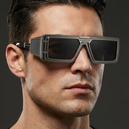 UV400 protected unisex sunglasses, modern metal frame, providing comfort & style for travel.