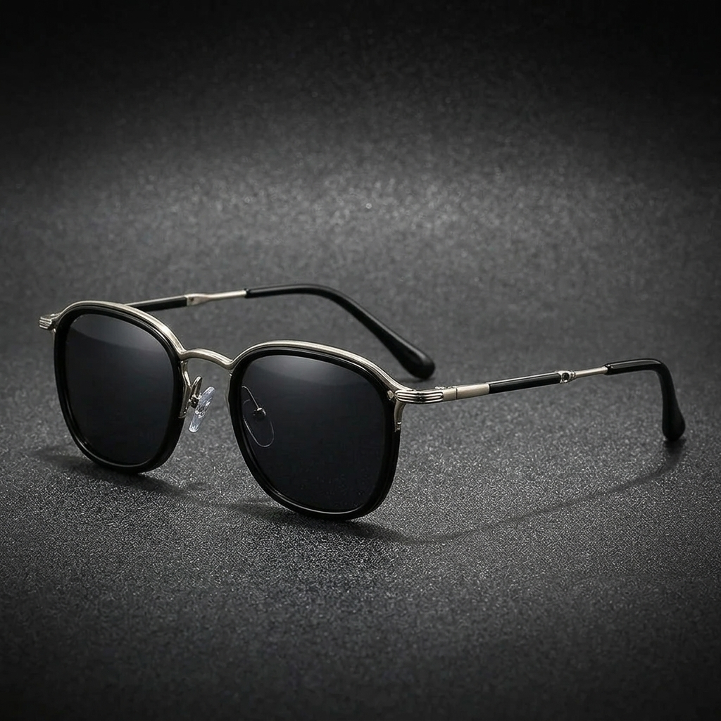 Unisex Modern Round UV400 Sunglasses with Anti-Glare. Sleek design for stylish eye protection.