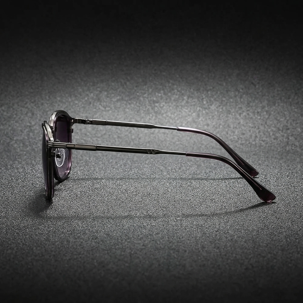 Unisex Modern Round UV400 Protection Sunglasses. Anti-glare lenses for clear, comfortable vision.