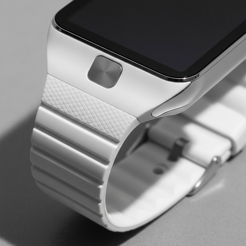 Unisex wearable tech: a sleek digital smartwatch with a rectangular display for daily use.