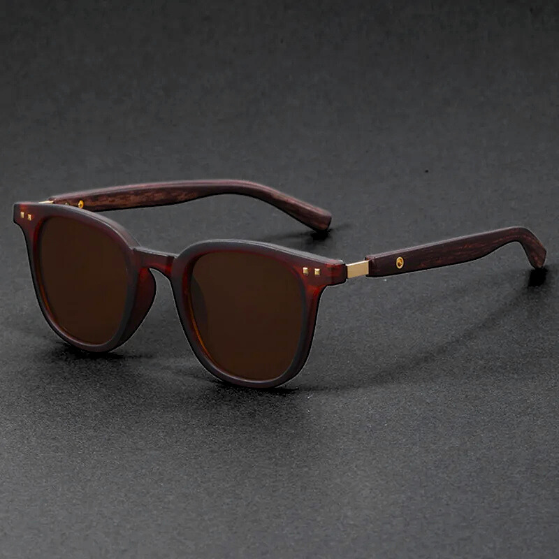 Premium unisex sunglasses: UV protection lenses, durable acetate & wood frame, lightweight design.
