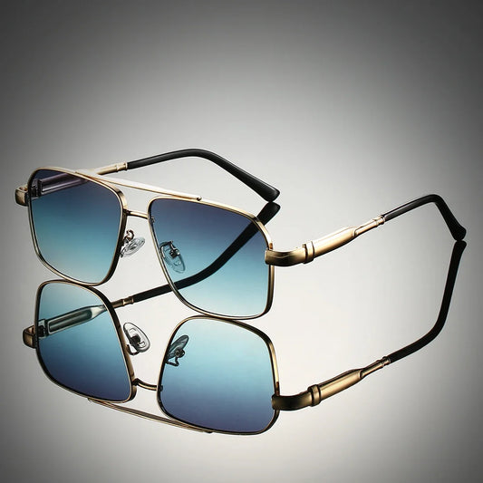 Unisex modern sunglasses with UV protection, sleek metal frame, and contemporary style, perfect for everyday fashion.