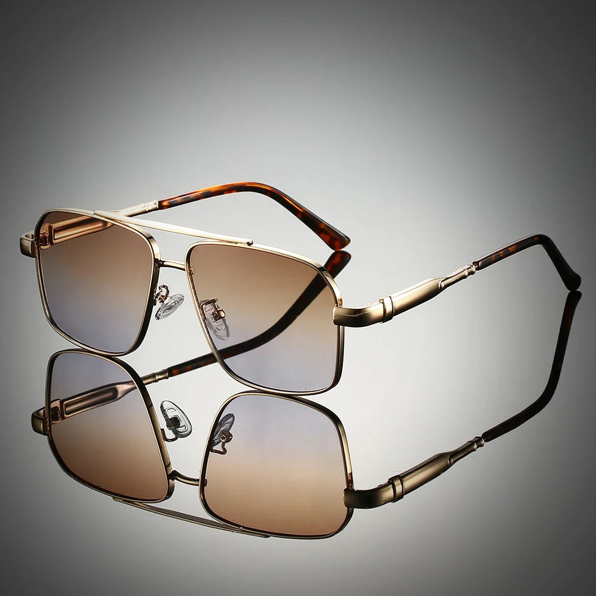 Fashionable unisex shades, modern eyewear accessory with durable metal frame, offering stylish UV protection.