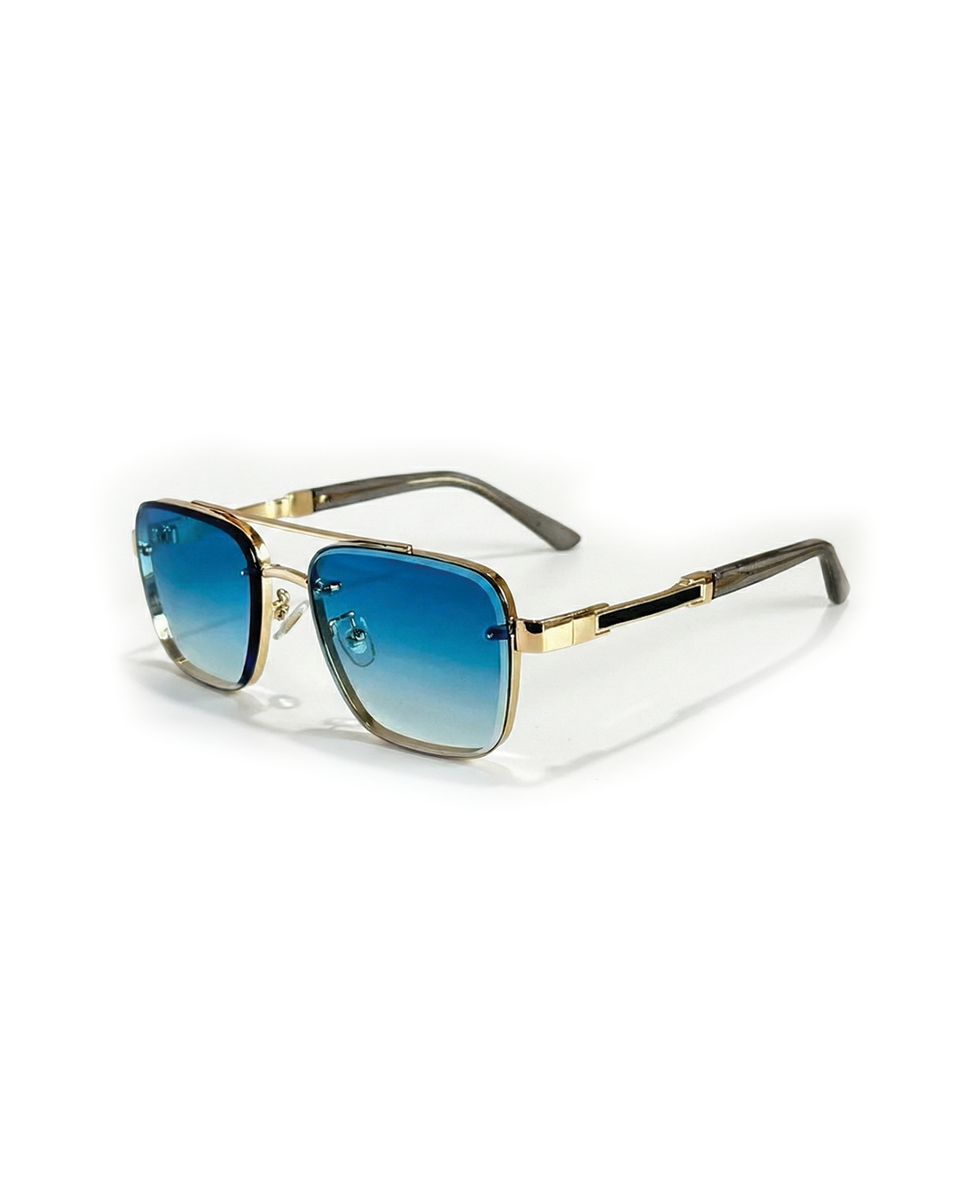 Unisex Monaco Gradient Sunglasses with UV protection, square metal frame design.