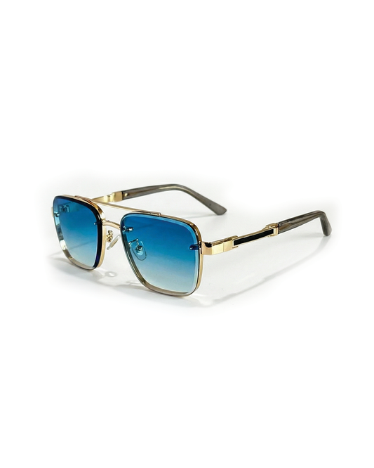 Unisex Monaco Gradient Sunglasses with UV protection, square metal frame design.