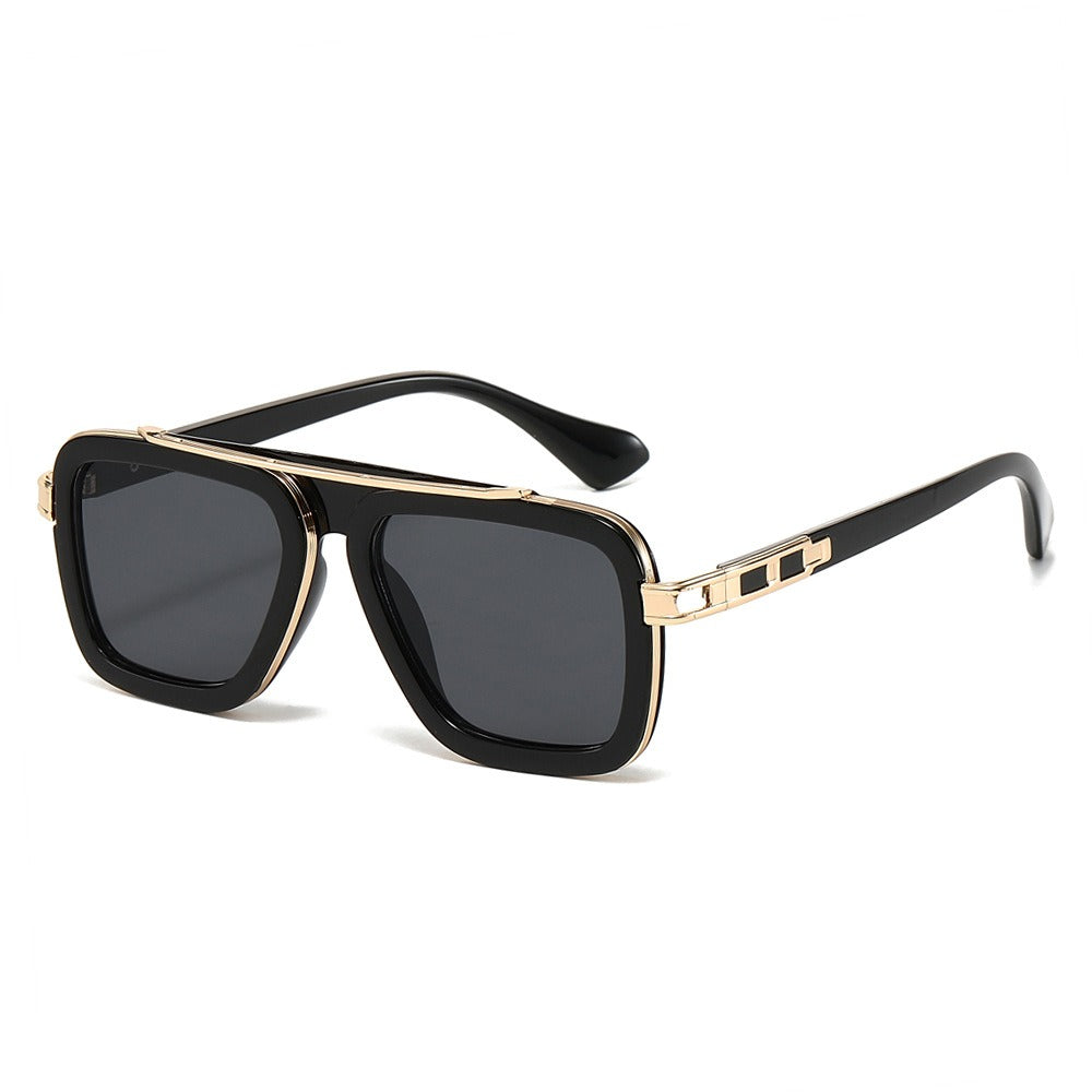 Unisex Monarc Square Sunglasses for Impact. Stylish shades with UV400 protection, reflective lenses, metal frame.