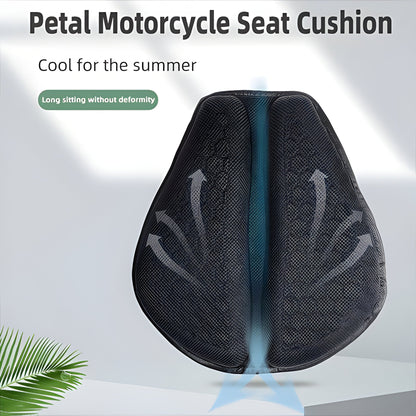 Ergonomic motorcycle gel cushion designed for superior comfort & shock absorption on long motorcycle journeys.