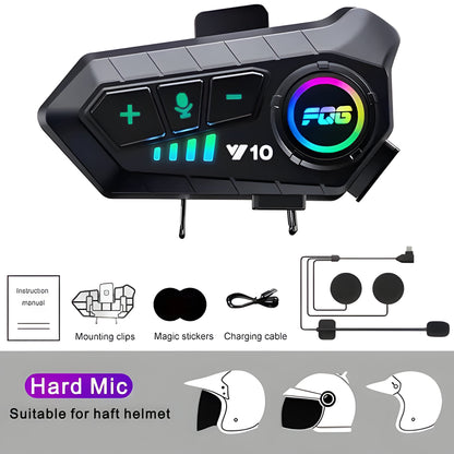 Stay connected with this unisex motorcycle helmet Bluetooth headset system, offering GPS, voice & intercom.