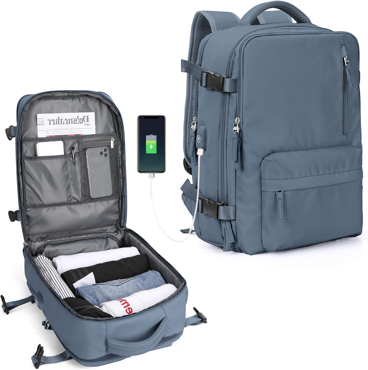 Smart multi-compartment laptop bag, unisex, adjustable shoulder strap for organized device carry.