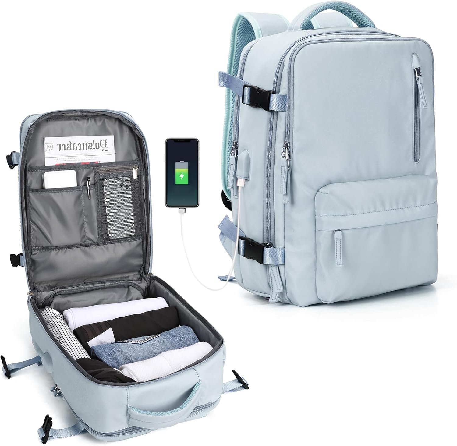 Secure device protection: multi-compartment laptop bag with ergonomic adjustable shoulder strap.
