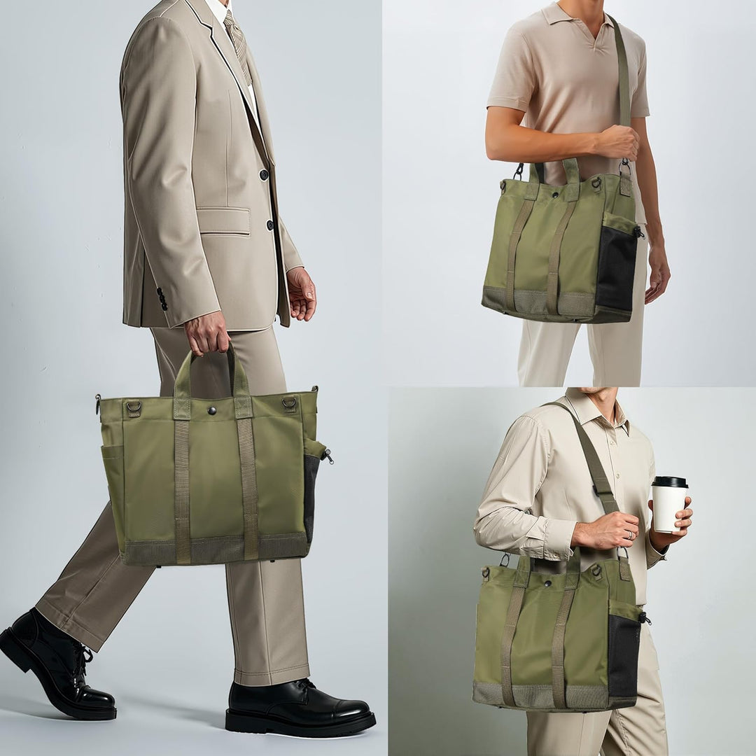 Easy-to-carry laptop tote bag, unisex design, adjustable shoulder strap & ample storage.