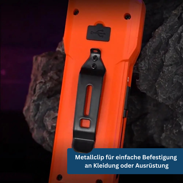 Multifunctional LED torch and power bank combo, offering reliable light and mobile charging for any user.