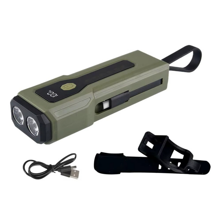 Innovative LED lighting and portable charging solution, perfect for adventurers and those needing backup power.