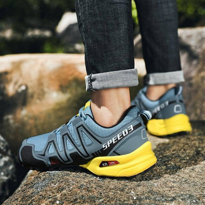 High-performance cycling shoes, breathable & light, also doubles as unisex hiking footwear.