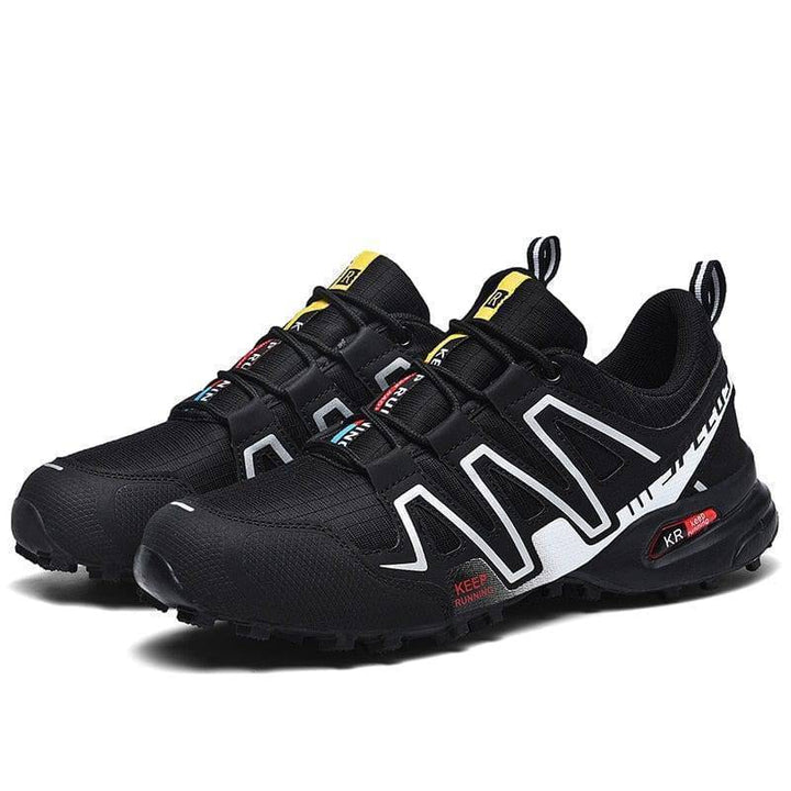 Lightweight unisex multisport shoes, black & gray, for active outdoor pursuits & cycling.