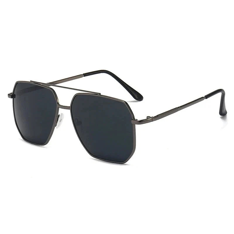 Close-up of Mystic Edge Unisex Aviator sunglasses, showcasing trendy design, essential for summer fashion & eyewear.
