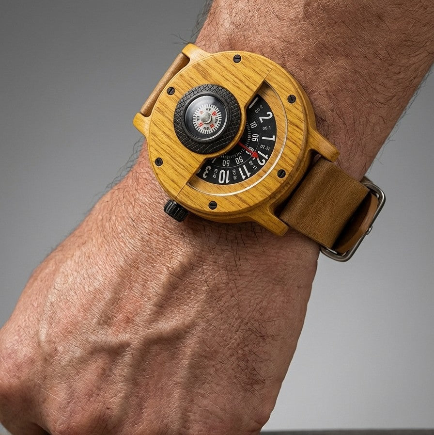Casual eco-friendly wood watch with a precise quartz movement, ideal for daily style.