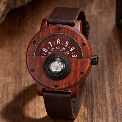 Eco-friendly natural wood watch for men & women, featuring a sustainable design.