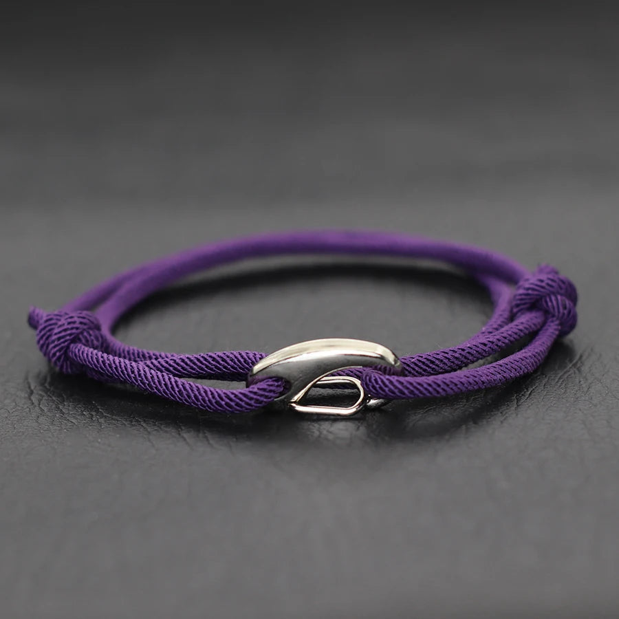 Durable unisex nautical rope bracelet with a secure hook clasp. Adjustable, waterproof, ideal for daily adventures.