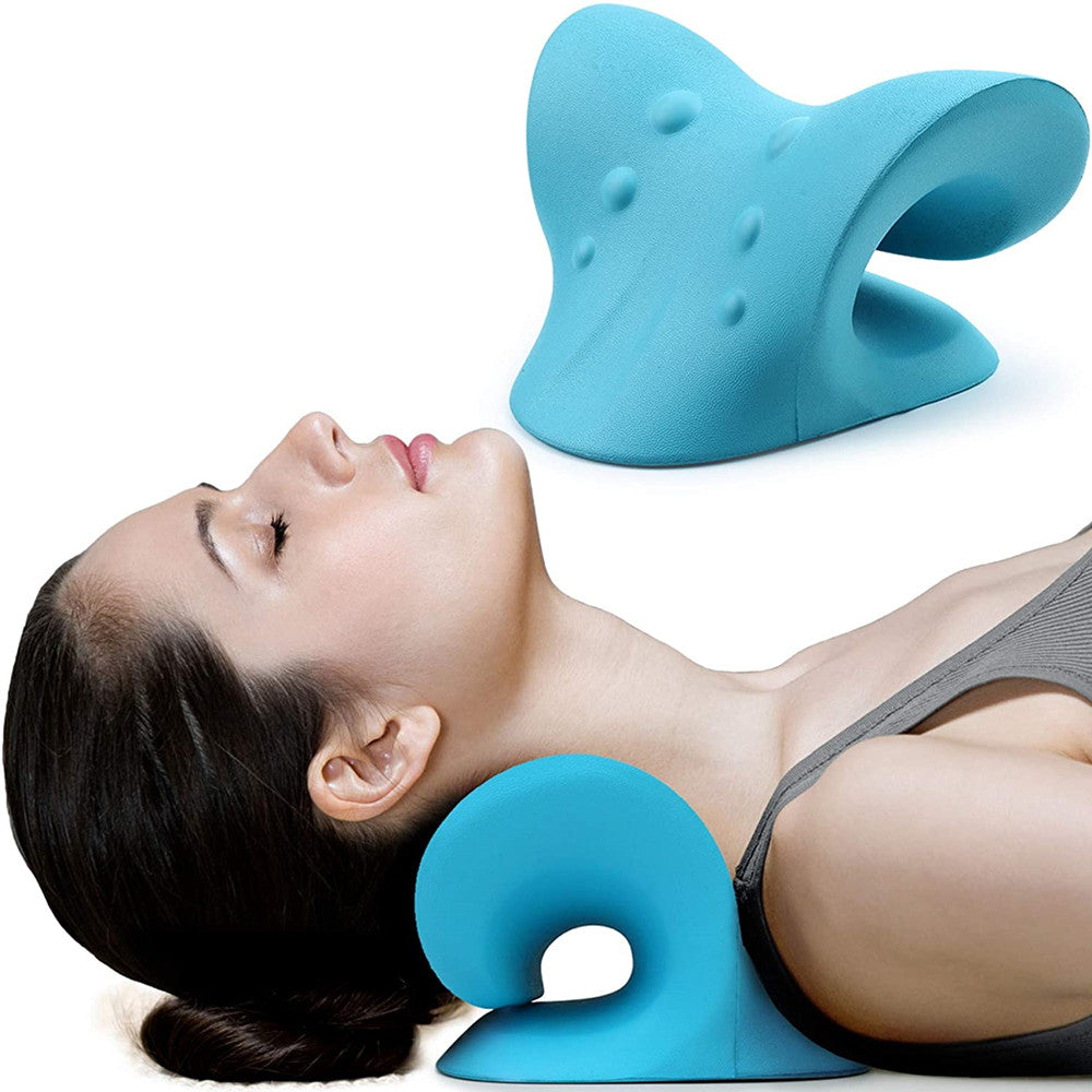 Unisex neck & shoulder stretcher for spinal alignment & tension relief.