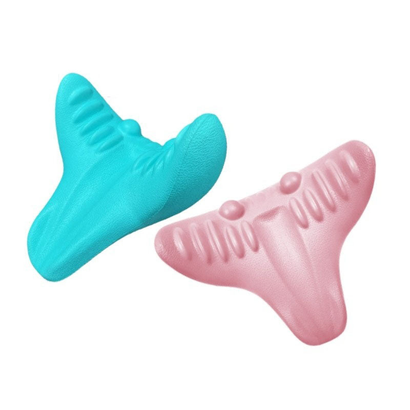 Ergonomic neck stretcher for home therapy and pain reduction.