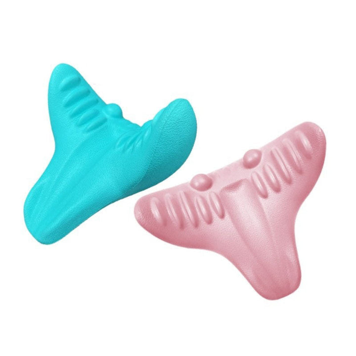 Ergonomic neck stretcher for home therapy and pain reduction.