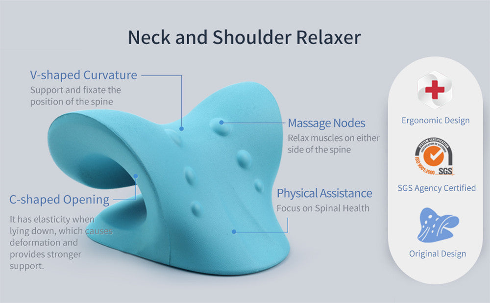Portable posture corrector for neck and shoulder comfort.