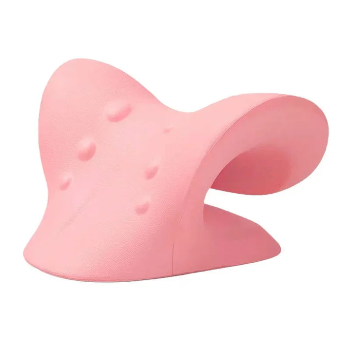 Neck stretcher pillow for natural spinal decompression.