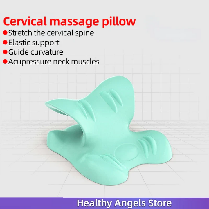 Cervical traction device for neck stiffness & alignment.