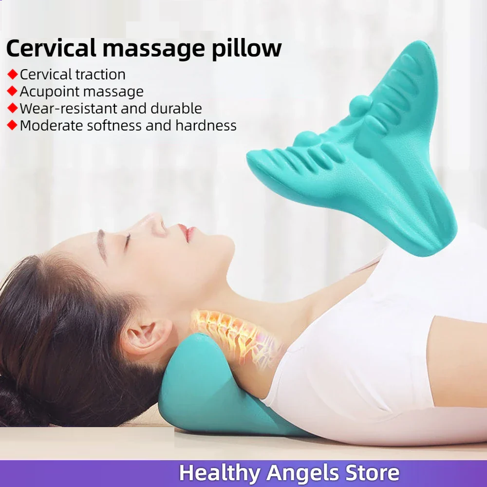 Posture corrector, a neck & shoulder massage cushion for home use.