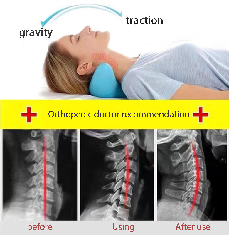 Portable neck & shoulder tension relief cushion for daily use.