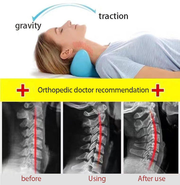 Portable neck & shoulder tension relief cushion for daily use.