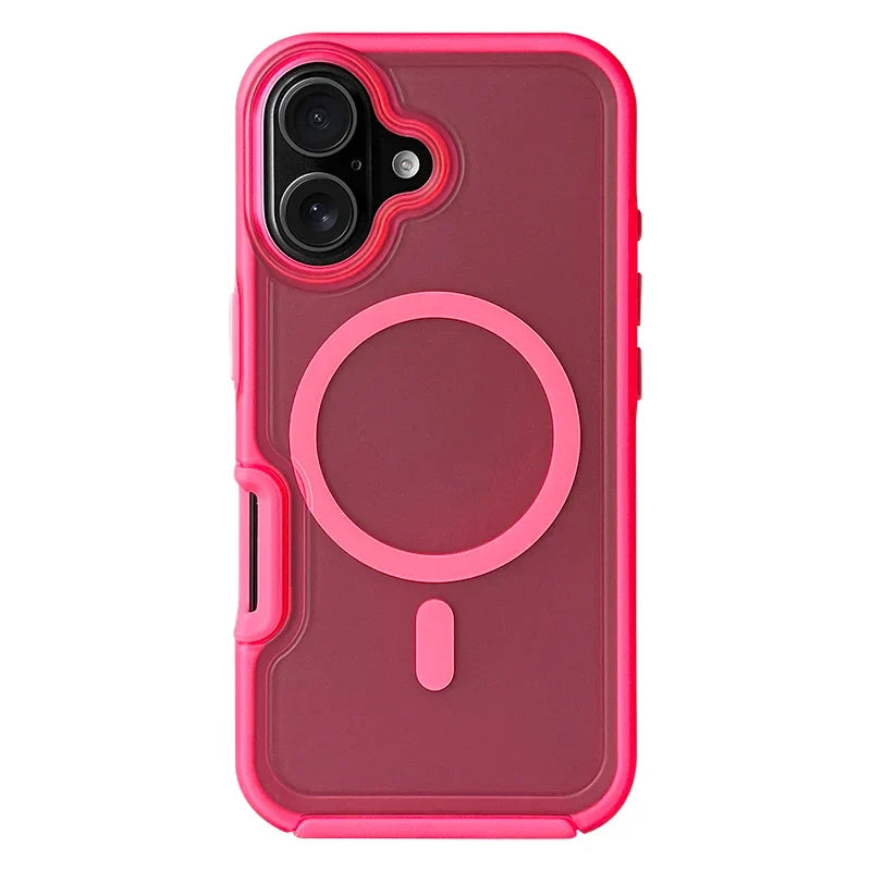 Unisex Neon Protective iPhone case. Shockproof, scratch-resistant, magnetic wireless charging phone cover & accessory.
