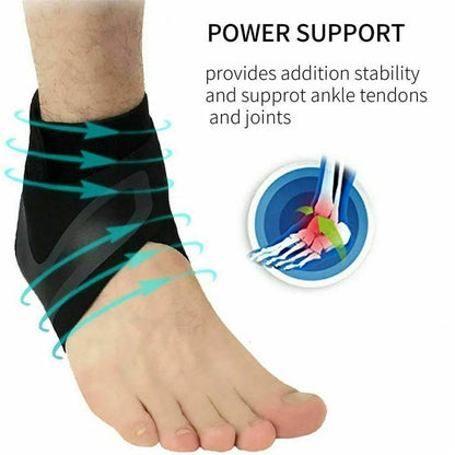 Athletic unisex ankle compression brace for Achilles tendonitis & sprain recovery.