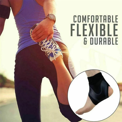 Lightweight, breathable ankle support brace for injury prevention and foot stability, unisex design.