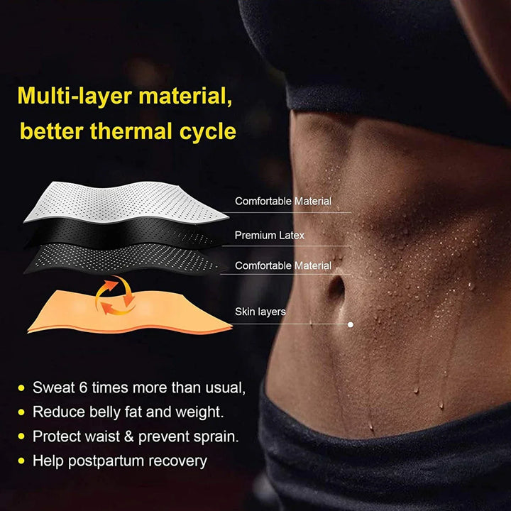 Sweat-enhancing Neoprene waist trainer for unisex use, perfect for workouts, weight loss, and core support.