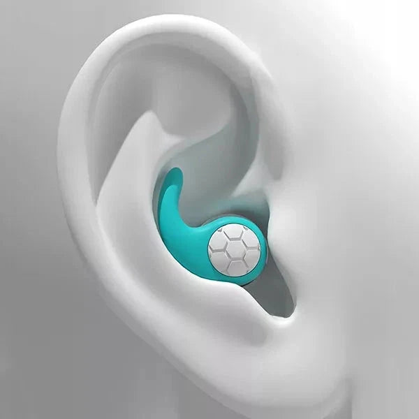 Unisex noise cancelling silicone earplugs for sound blocking & better sleep. Reusable & comfortable.