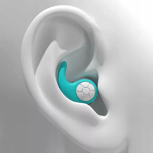Unisex noise cancelling silicone earplugs for sound blocking & better sleep. Reusable & comfortable.