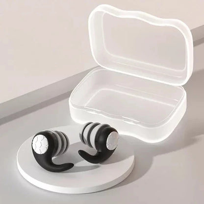 Noise cancelling silicone earplugs for focus & study. Reusable, comfortable sound blocking aid for concentration.