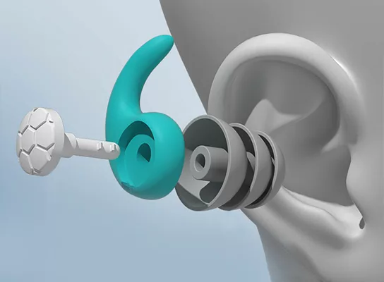 Premium noise cancelling silicone earplugs. Ideal for sleeping, focus, and sound blocking. Travel essential.